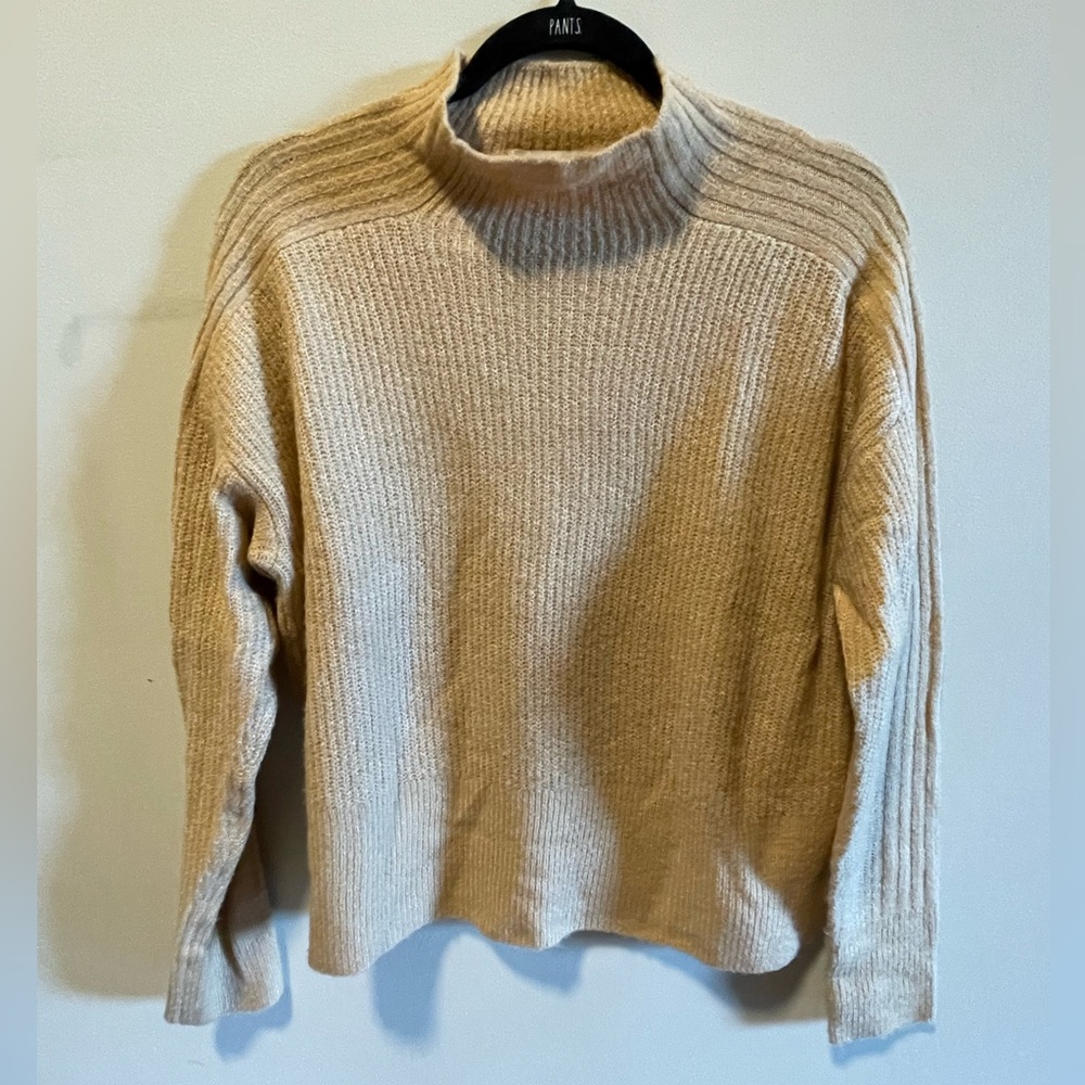 Lush Tan Mock Neck Sweater